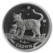 ⅒ Crown - Elizabeth II Bengal Cat; Platinum reverse image
