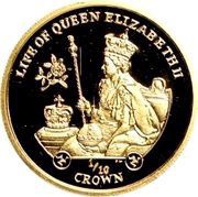 ⅒ Crown - Elizabeth II Elizabeth II in Coronation Regalia reverse image
