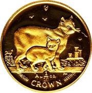 ⅒ Crown - Elizabeth II Manx Cat, United Kingdom, 2012 reverse image