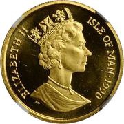 ⅕ Crown - Elizabeth II New York Alley cat; Gold - die error obverse image