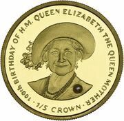 ⅕ Crown - Elizabeth II 100th Birthday of the Queen Mother, United Kingdom, 2000 reverse image