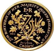 ⅕ Crown - Elizabeth II Diamond Birthday of Queen Elizabeth II, United Kingdom, 2001 reverse image