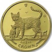 ⅕ Crown - Elizabeth II Bengal Cat, United Kingdom, 2002 reverse image