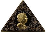 ⅕ Crown - Elizabeth II Tutankhamun - Anointing of the Pharaoh; Gold proof obverse image