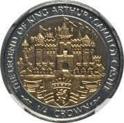¼ Crown - Elizabeth II Camelot Castle reverse image