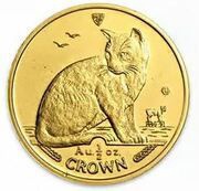 ½ Crown - Elizabeth II New York Alley Cat; Gold, United Kingdom, 1990 reverse image