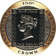 ½ Crown - Elizabeth II Penny Black, United Kingdom, 1990 reverse image