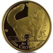 ½ Crown - Elizabeth II Norwegian Cat, United Kingdom, 1991 reverse image