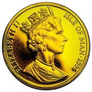 ½ Crown - Elizabeth II Burmese Cat; Gold obverse image
