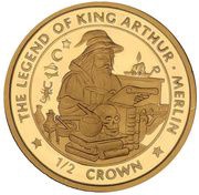 ½ Crown - Elizabeth II The Legend of King Arthur - Merlin reverse image