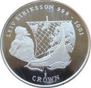½ Crown - Elizabeth II Leiv Eiriksson reverse image