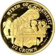 ½ Crown - Elizabeth II Birth of Christ reverse image