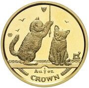 ½ Crown - Elizabeth II Somali Cat, United Kingdom, 2001 reverse image
