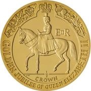 ½ Crown - Elizabeth II Queen on Horseback, United Kingdom, 2002 reverse image