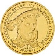½ Crown - Elizabeth II Henry VIII reverse image