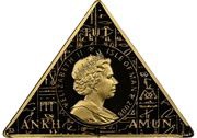 ½ Crown - Elizabeth II Tutankhamun - Canopic Coffinette; Gold proof obverse image