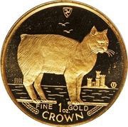 1 Crown - Elizabeth II Manx Cat, United Kingdom, 1988 reverse image