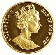 1 Crown - Elizabeth II Norwegian Cat; Gold obverse image