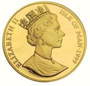 1 Crown - Elizabeth II Blue British Short Hair Cat; Gold obverse image
