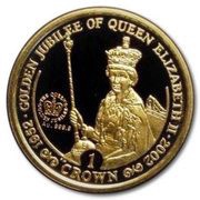 1 Crown - Elizabeth II Golden Jubilee, United Kingdom, 2002 reverse image