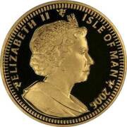 1 Crown - Elizabeth II Exotic Shorthair Cat; Gold obverse image