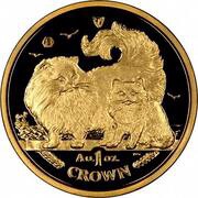 1 Crown - Elizabeth II Chinchilla Cat; Gold, United Kingdom, 2009 reverse image