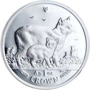 1 Crown - Elizabeth II Manx Cat; Silver Proof, United Kingdom, 2012 reverse image