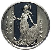 1 Crown - Elizabeth II Goddess Pallas Athena reverse image
