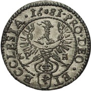 1 Kreuzer - Frederick of Hesse-Darmstadt, Bohemia, 1680-1681 reverse image