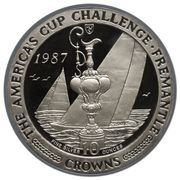 10 Crowns - Elizabeth II America's Cup Challenge, United Kingdom, 1987 reverse image