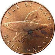 ½ Penny - Elizabeth II herring, United Kingdom, 1976-1979 reverse image