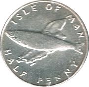 ½ Penny - Elizabeth II herring; silver, United Kingdom, 1976-1979 reverse image