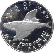 ½ Penny - Elizabeth II F.A.O. Food For All; silver, United Kingdom, 1977 reverse image