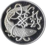 ½ Penny - Elizabeth II stylized herring; .500 fine silver, United Kingdom, 1980 reverse image