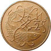 ½ Penny - Elizabeth II stylized herring, United Kingdom, 1980-1983 reverse image