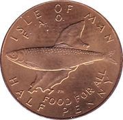 ½ Penny - Elizabeth II F.A.O.; Food For All, United Kingdom, 1981 reverse image