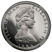 ½ Penny - Elizabeth II Fuchsia flower on shield; Platinum obverse image