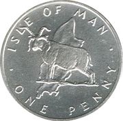 1 Penny - Elizabeth II Loaghtyn sheep; silver, United Kingdom, 1976-1979 reverse image
