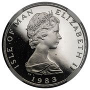 1 Penny - Elizabeth II Manx cat obverse image