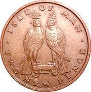 2 New Pence - Elizabeth II Falcons, United Kingdom, 1971-1975 reverse image