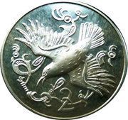2 Pence - Elizabeth II Red - Billed Chough, United Kingdom, 1980 reverse image