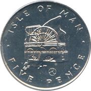 5 Pence - Elizabeth II 2nd portrait, United Kingdom, 1976-1979 reverse image