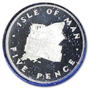 5 Pence - Elizabeth II 2nd portrait; Silver Proof, United Kingdom, 1976-1979 reverse image