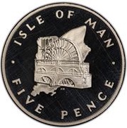 5 Pence - Elizabeth II 2nd portrait, United Kingdom, 1976-1979 reverse image