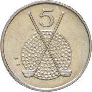 5 Pence - Elizabeth II 3rd portrait, United Kingdom, 1994-1995 reverse image