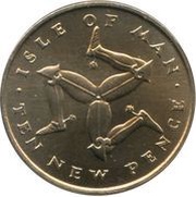 10 New Pence - Elizabeth II 2nd portrait, United Kingdom, 1971-1975 reverse image