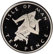 10 Pence, United Kingdom, 1976-1979 reverse image
