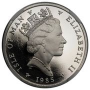 10 Pence - Elizabeth II 3rd portrait; Platinum Proof obverse image