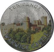 10 Pence - Charles III Warwick Castle, United Kingdom, 2023 reverse image