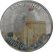 10 Pence - Charles III Windsor Castle, United Kingdom, 2023 reverse image